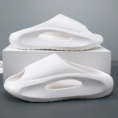 Stylish unisex beach slippers with a unique hollow, ventilated design for maximum breathability and comfort