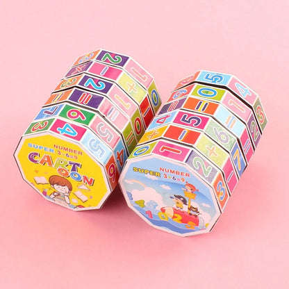 Cylindrical Plastic Rubik's Cube for children's mathematical learning