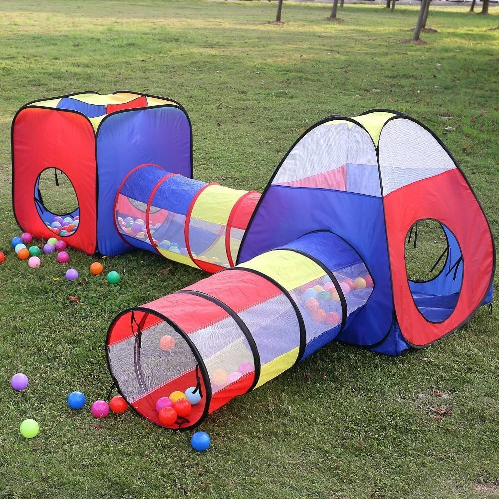 Premium portable play tent for kids with sturdy steel frame, breathable mesh, and durable polyester fabric
