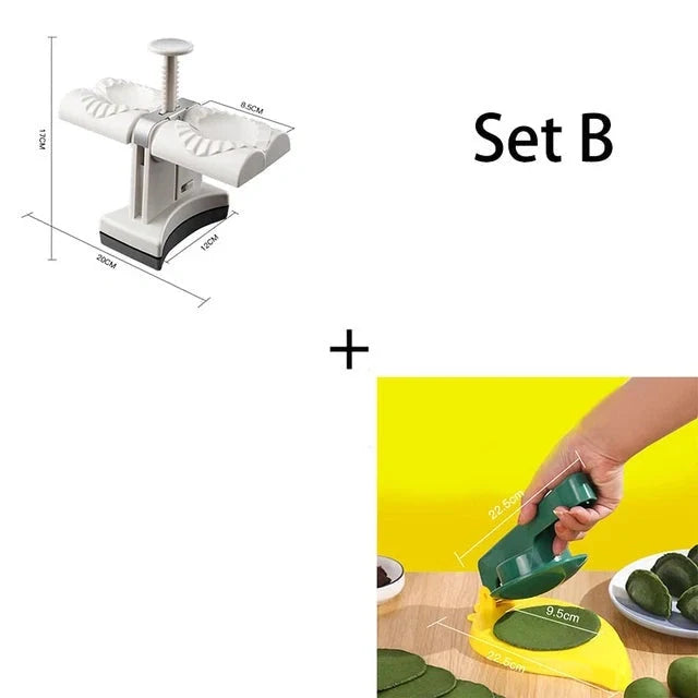 Double Head Dumpling Mould with anti-slip base for efficient dumpling making