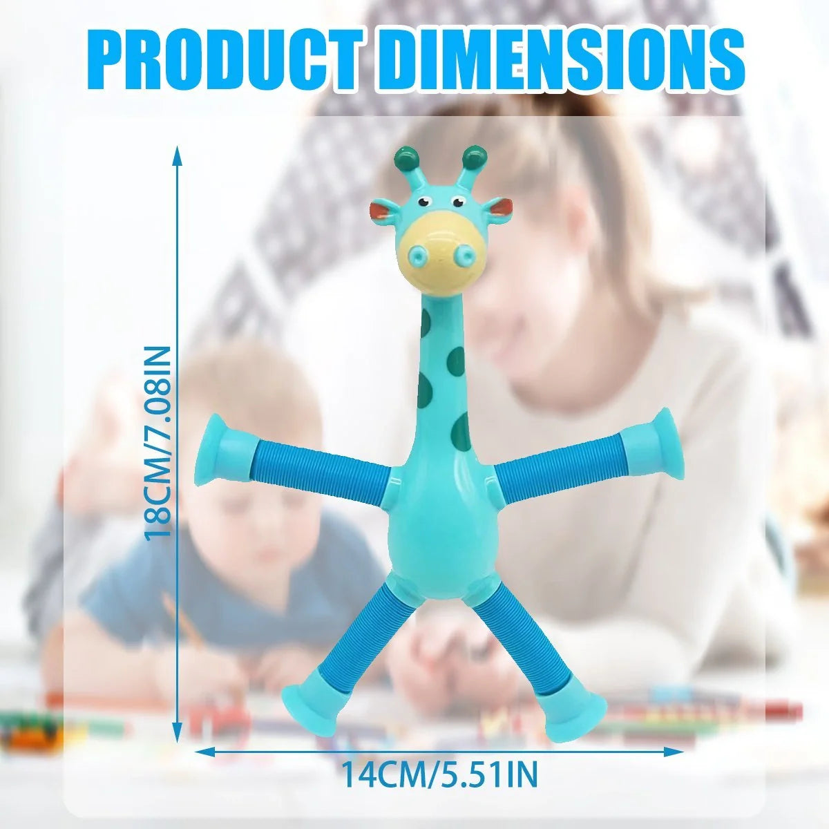 Giraffe Tubes Sensory Toys stretchable fidget toy in multiple colours