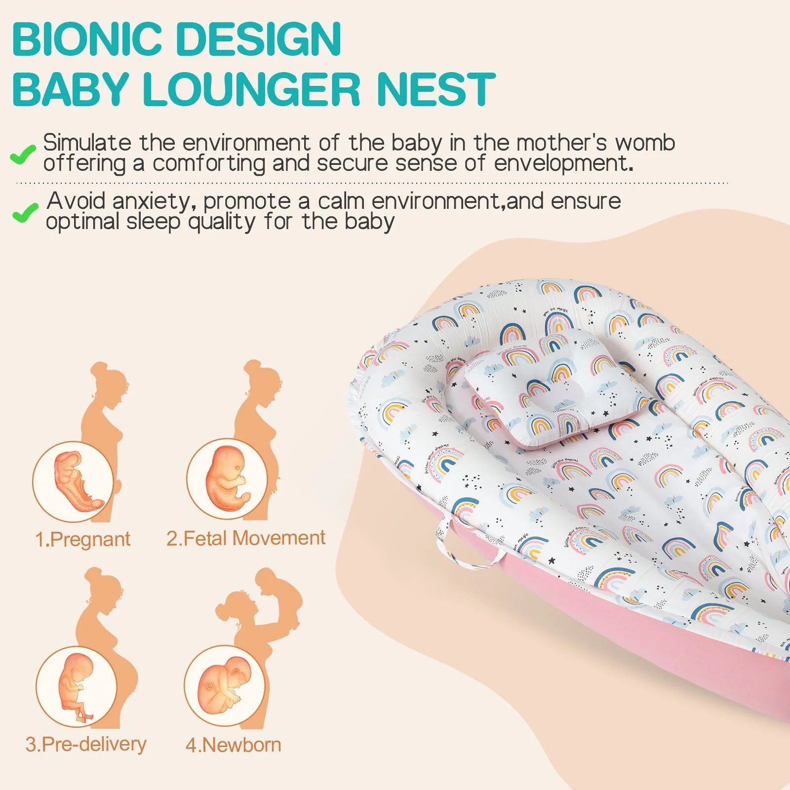 Premium Baby's Crib with soft cotton sleeve and memory foam core for comfortable sleep