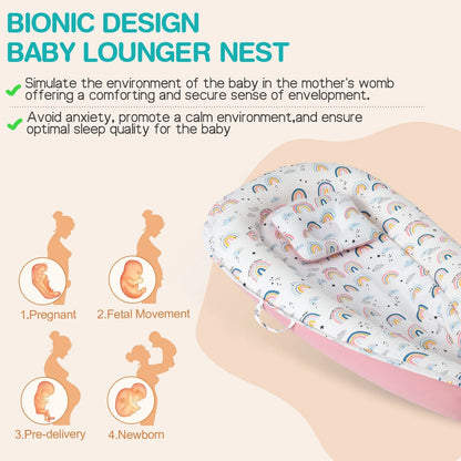 Premium Baby's Crib with soft cotton sleeve and memory foam core for comfortable sleep