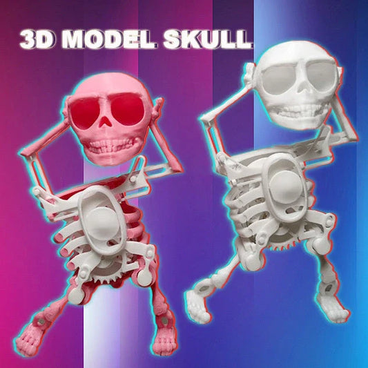 Customizable 3D Mini Skull Desktop Toy with gravity-powered motion and various color options