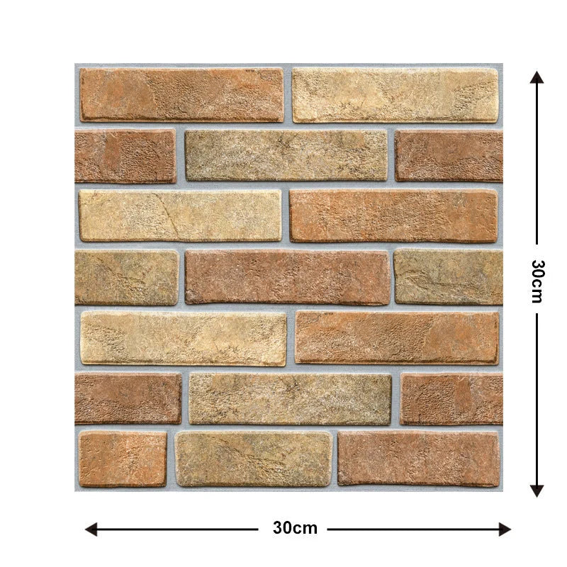 Brick texture self-adhesive wallpaper for moisture-proof home decoration
