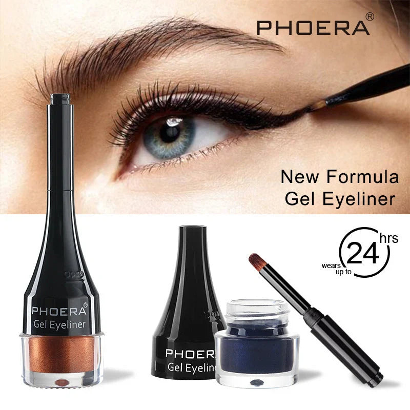 PHOERA Ten-Colour Eyeliner Set showcasing vibrant shades for creative makeup looks