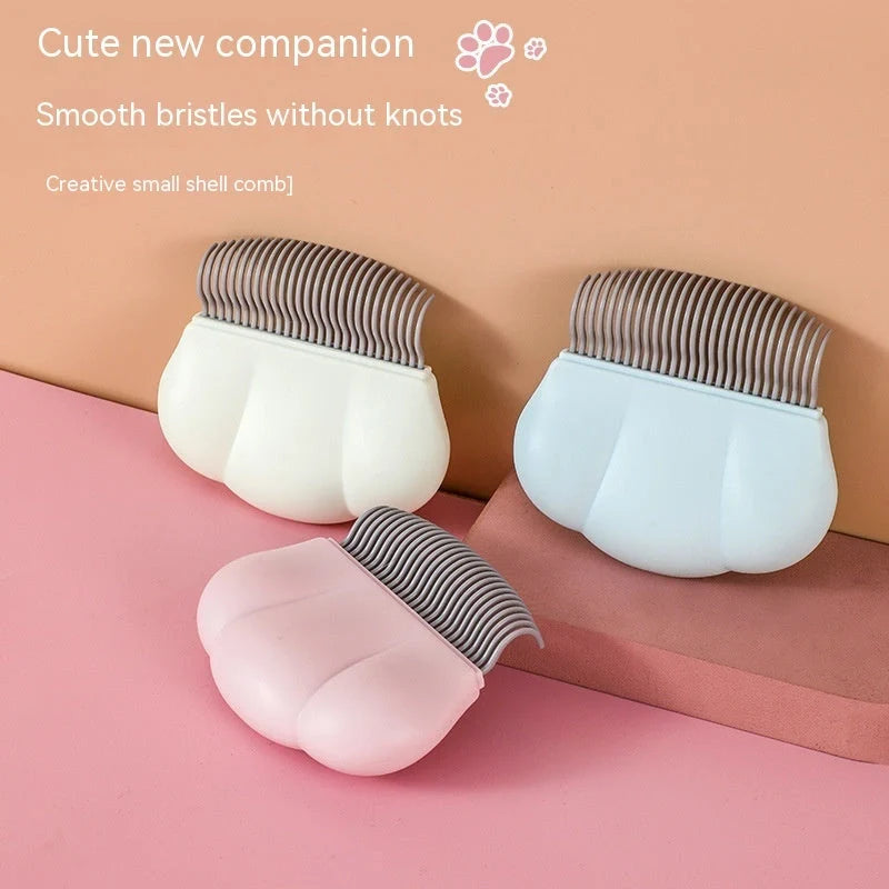 Universal pet grooming comb with ergonomic handle for dogs, cats, and rabbits