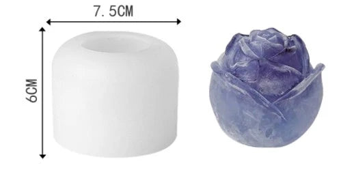 Silicone rose flower mold for making candles, soaps, ice cubes, chocolates, and other DIY crafts