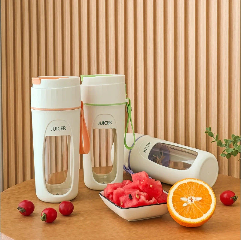 Rechargeable portable blender with USB charging, perfect for outdoor juicing and smoothie making