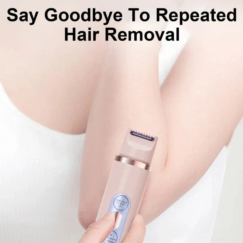 Dual-Head Electric Lady Shaver with Painless Epilator for Smooth, Hair-Free Skin on Face, Underarms, Bikini, and Legs