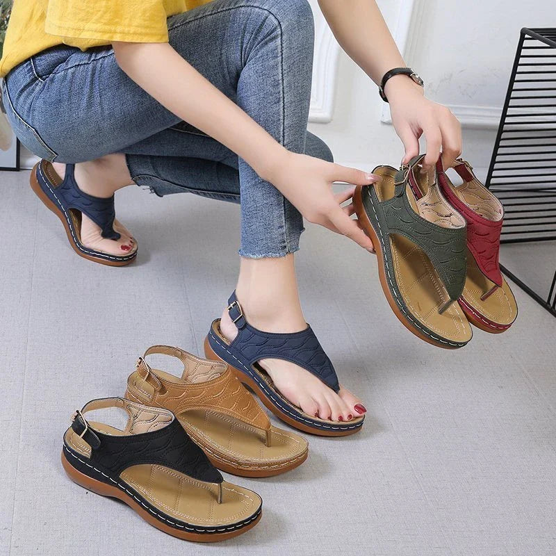 Wedge sandals for women with adjustable straps and a range of stylish color options
