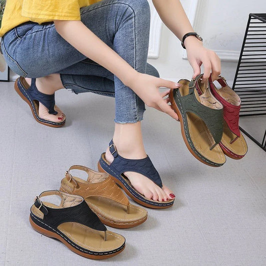 Wedge sandals for women with adjustable straps and a range of stylish color options