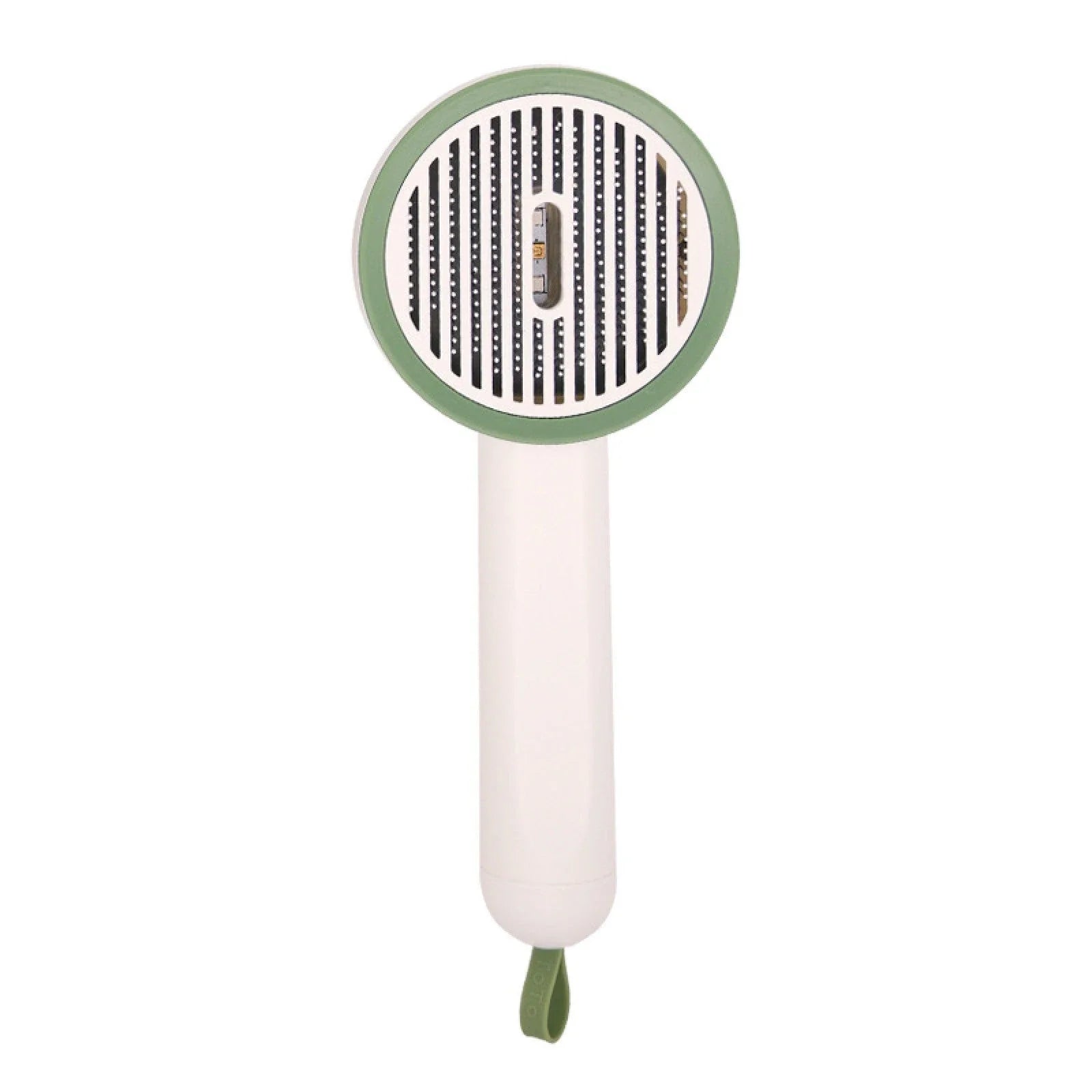 Cordless pet hair removal brush with floating comb for effortless grooming of cats and dogs