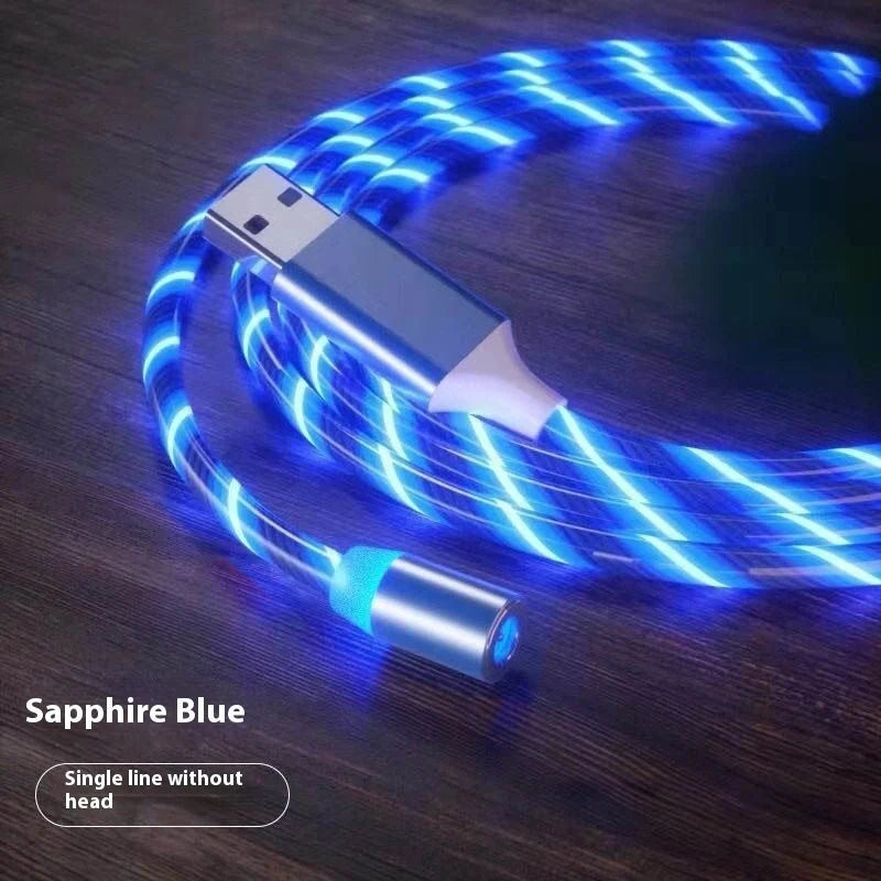 Durable magnetic charging cable with fast charging capability, compatible with multiple devices.
