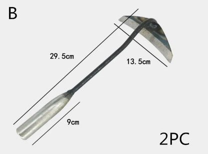 Premium manganese steel garden hoe with hollow design, versatile for weeding, soil preparation, and vegetable planting in the UK