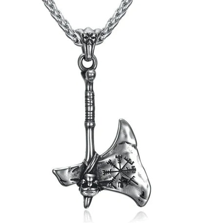 Vintage Norse rune necklaces for men, featuring a range of intricate Viking symbols and designs crafted from premium stainless steel