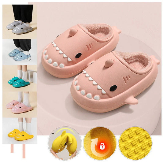Cartoon shark EVA slippers with waterproof soft bottom in various colours