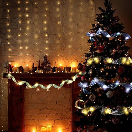 Waterproof Fairy Garland LED Ball String Lights in blue, warm white, white, and multicolour options