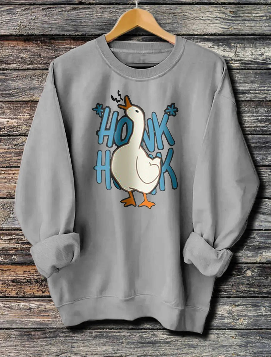Women's Classic Black Honk Honk Hoodie with a playful graphic print, available in a range of colours and sizes