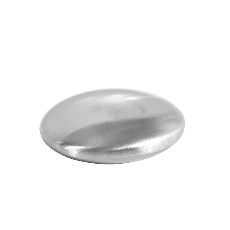 Oval stainless steel odour removal soap for modern kitchens