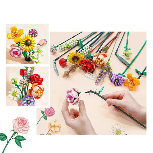 Bouquet Series Small Particle Building Blocks for DIY floral arrangements