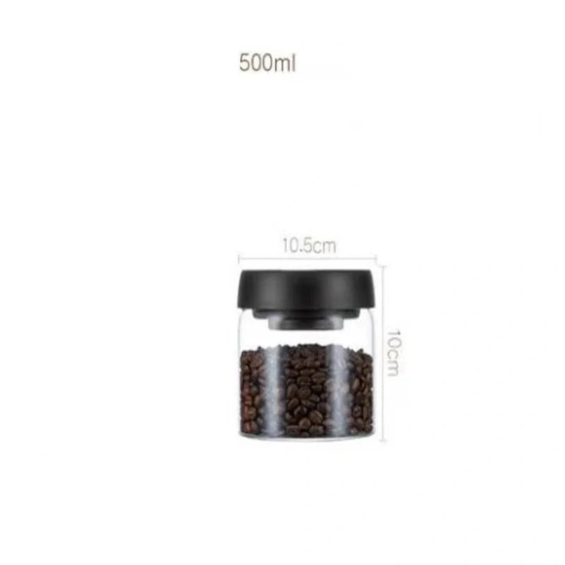 Premium glass airtight coffee canister set with vacuum seal technology for preserving freshness of coffee beans and other dry goods