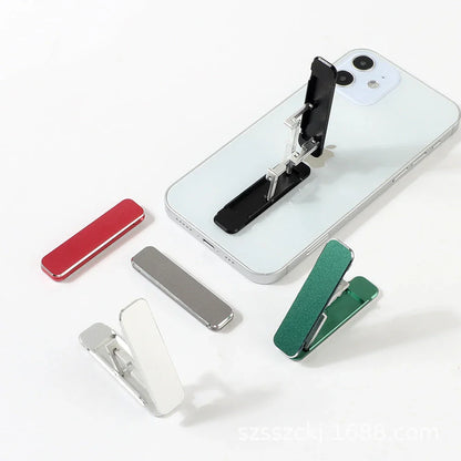 Premium aluminum alloy folding smartphone stand with adjustable viewing angle and one-second unfolding design