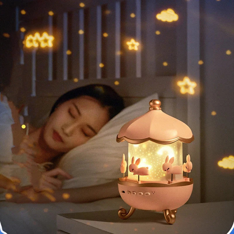 USB rechargeable space rotation night light projector for kids room with 12 films