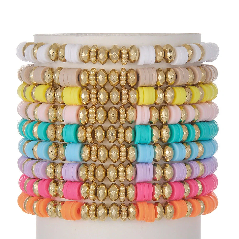 Stylish Bohemian 9 Bracelets Set for summer beach outings and festivals