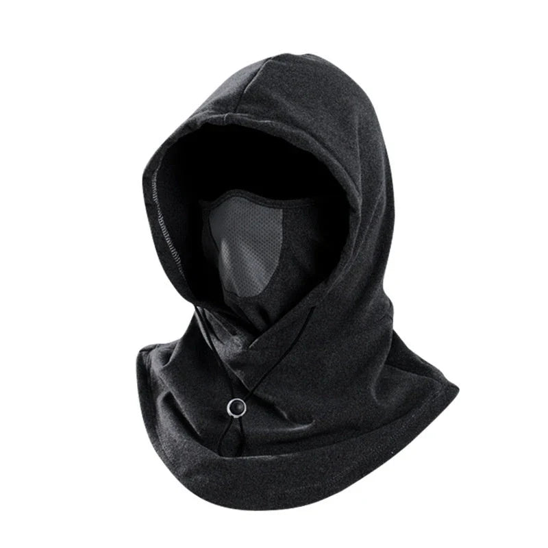 Adjustable thermal fleece scarf neck warmer in black, dark gray, light gray, and pink colors