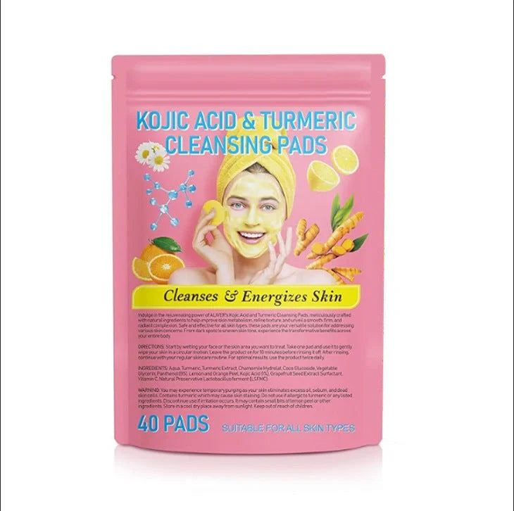 Turmeric Kojic Acid Cleansing Pads for radiant and clear skin