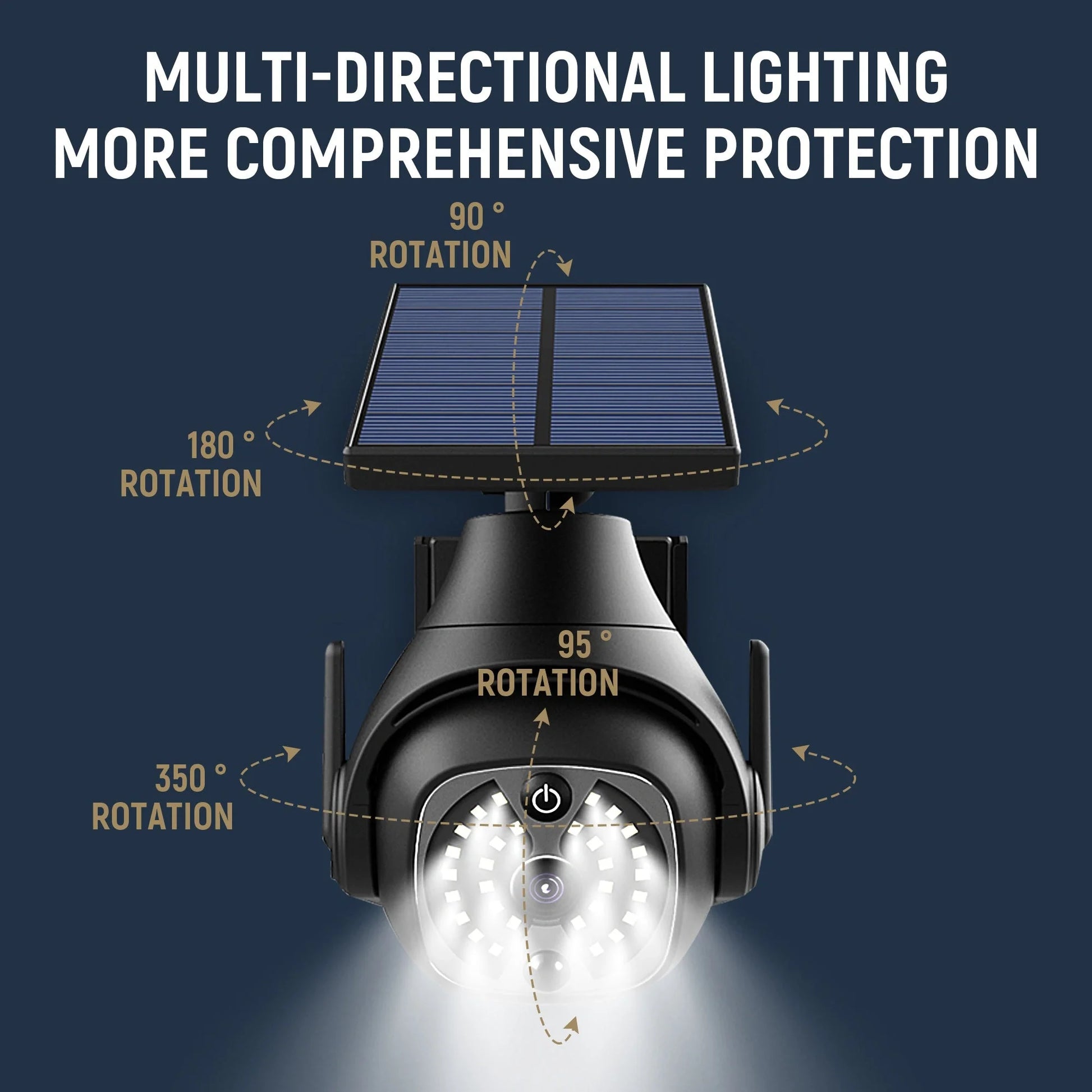 Solar-powered outdoor courtyard lights with human sensing technology