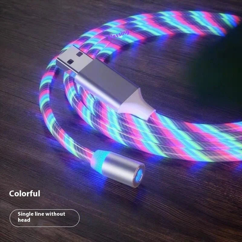 Durable magnetic charging cable with fast charging capability, compatible with multiple devices.