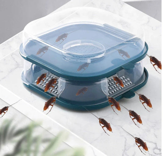Premium cockroach trap made of durable materials with a trapdoor design and automatic signalling system for effective pest control
