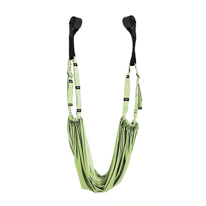 Premium yoga strap with silky, durable fabric and wide, supportive folds for comfortable, friction-free stretching and improved flexibility