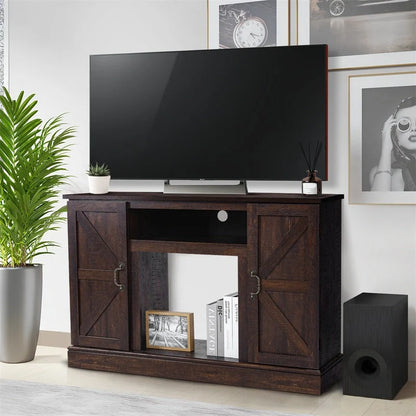 Vintage Wooden TV Cabinet in classic coffee finish for living room