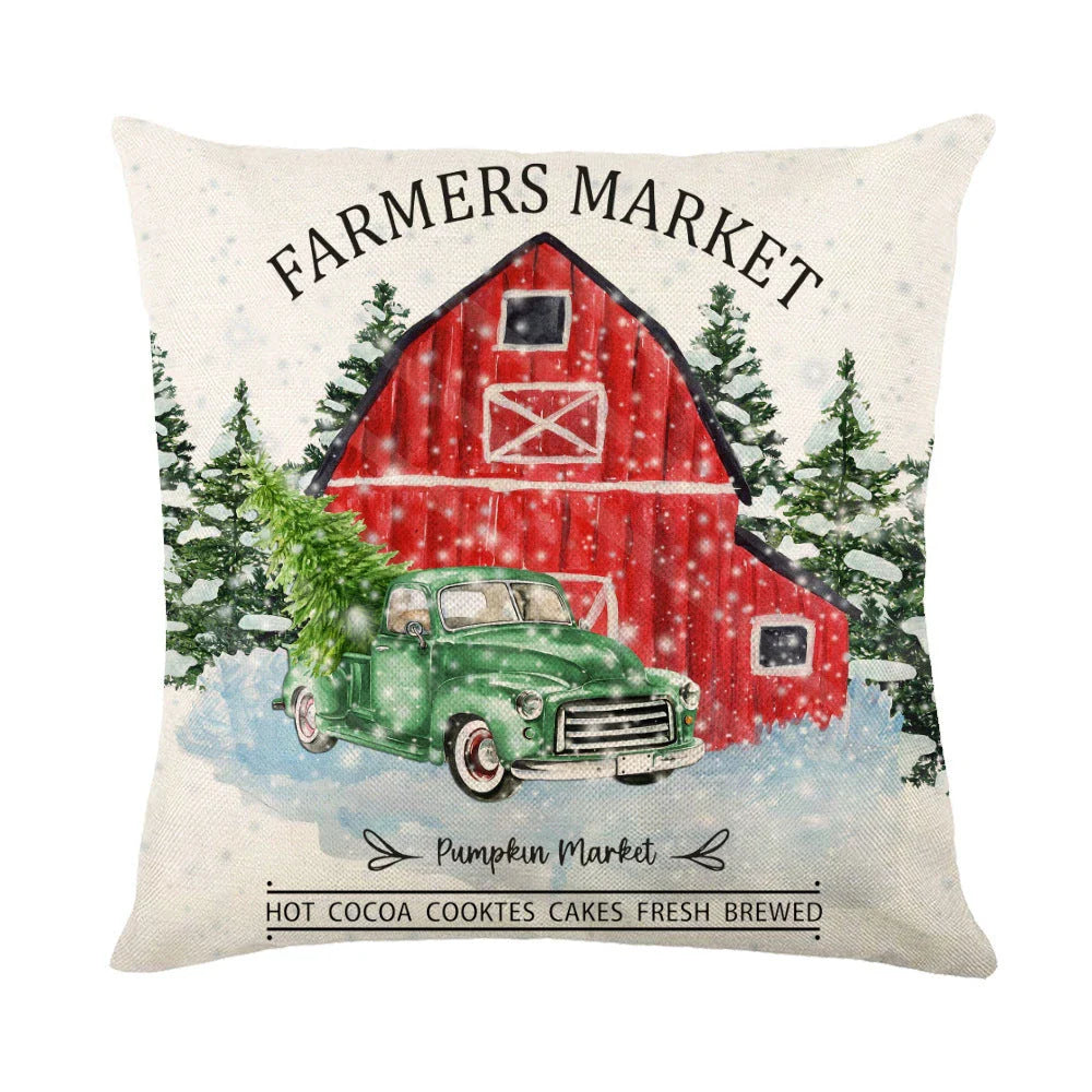 Festive Christmas pillow covers with snowflake pattern for cozy home decor