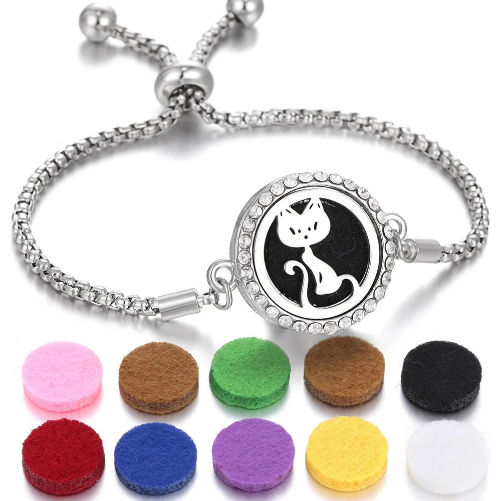 Stylish Aromatherapy Bracelet with Essential Oil Diffuser in various designs