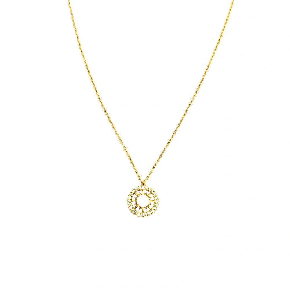 Celtic Moon and Sun Necklace in silver with opal accents, elegant fashion jewelry
