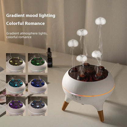 Intelligent Jellyfish Ultrasonic Air Humidifier in white with remote control
