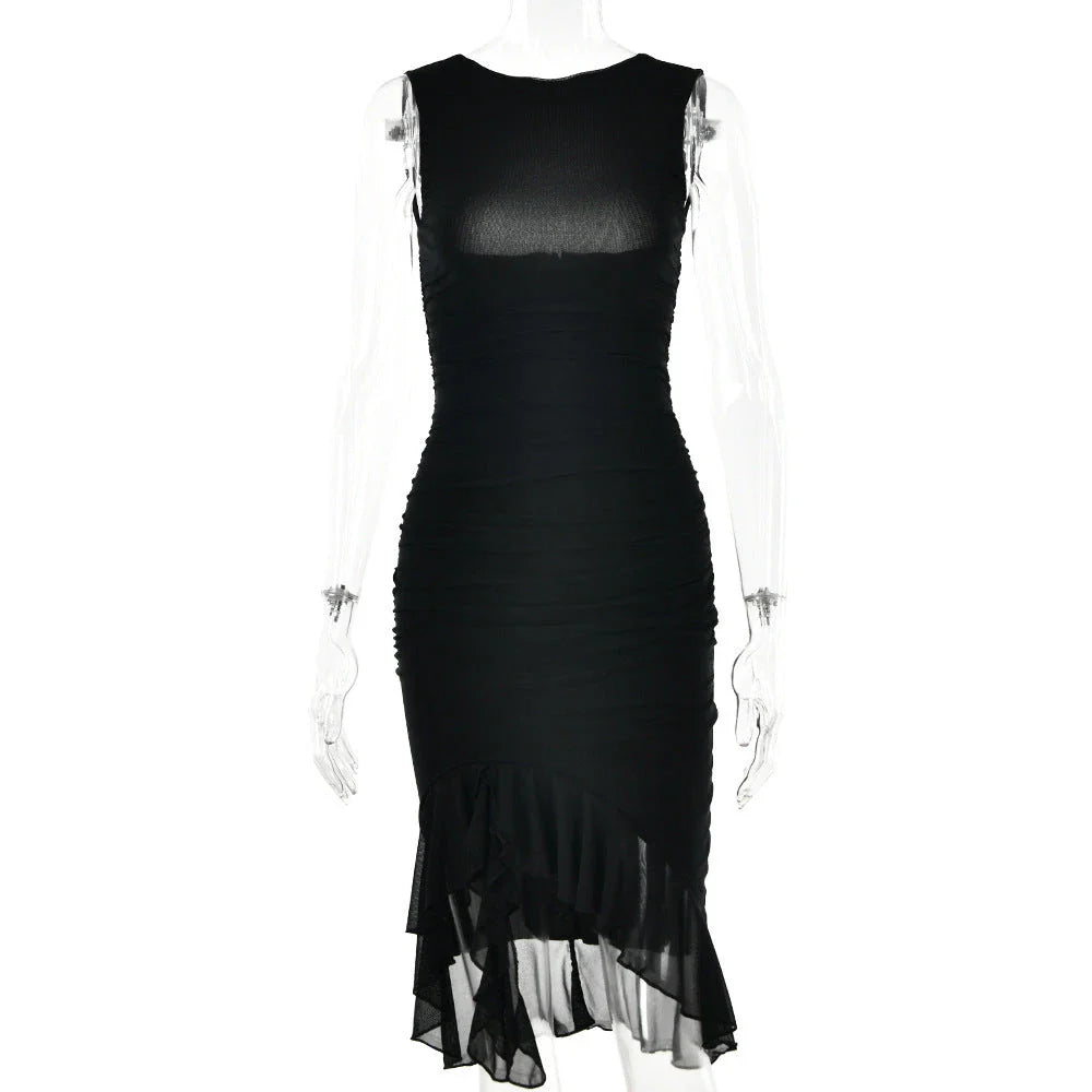 Sleeveless slim-fit mini dress in a variety of vibrant colors, perfect for summer style and comfort