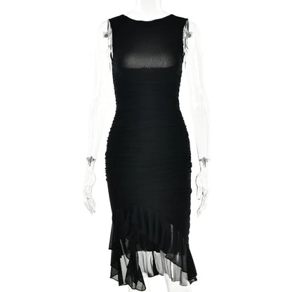 Sleeveless slim-fit mini dress in a variety of vibrant colors, perfect for summer style and comfort