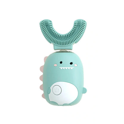 U-Shaped Children's Electric Toothbrush with cartoon design