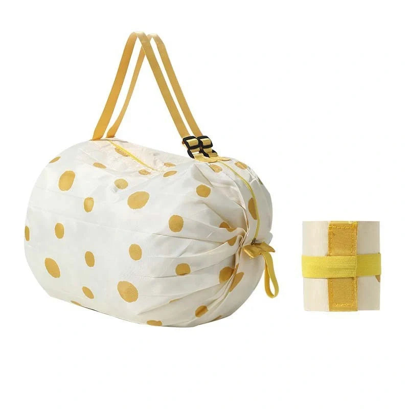 Large capacity foldable nylon shopping bag in various colors