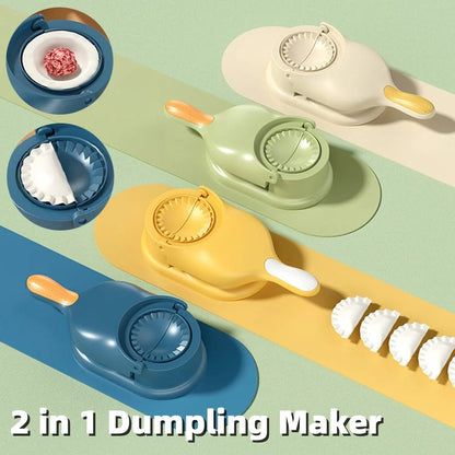 2-in-1 Dumpling Maker with non-slip handle and wavy-shaped dumpling design