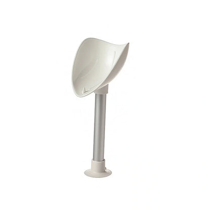 Bird Soap Box with self-draining design and silicone suction cup in white, pink, green, and blue