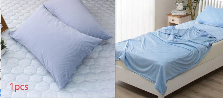 A premium polyester cooling blanket with innovative Japanese cooling fibers that provides refreshing temperature regulation for a comfortable sleep experience