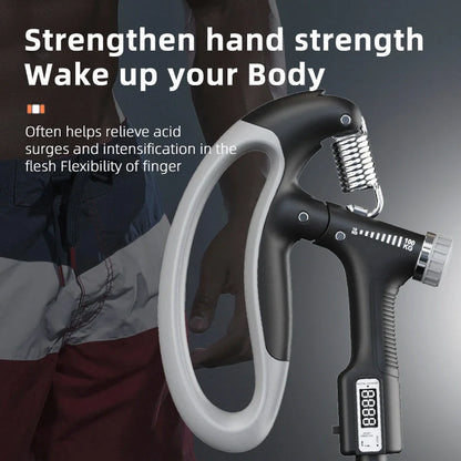 Smart Counting Grip with adjustable resistance for hand and forearm training