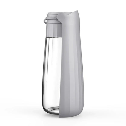 Portable folding dog water bottle with large 550ml capacity in various colors