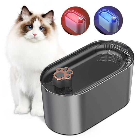 Quiet 3L Automatic Pet Water Fountain with LED Lights for Dogs and Cats - Premium Hydration Solution